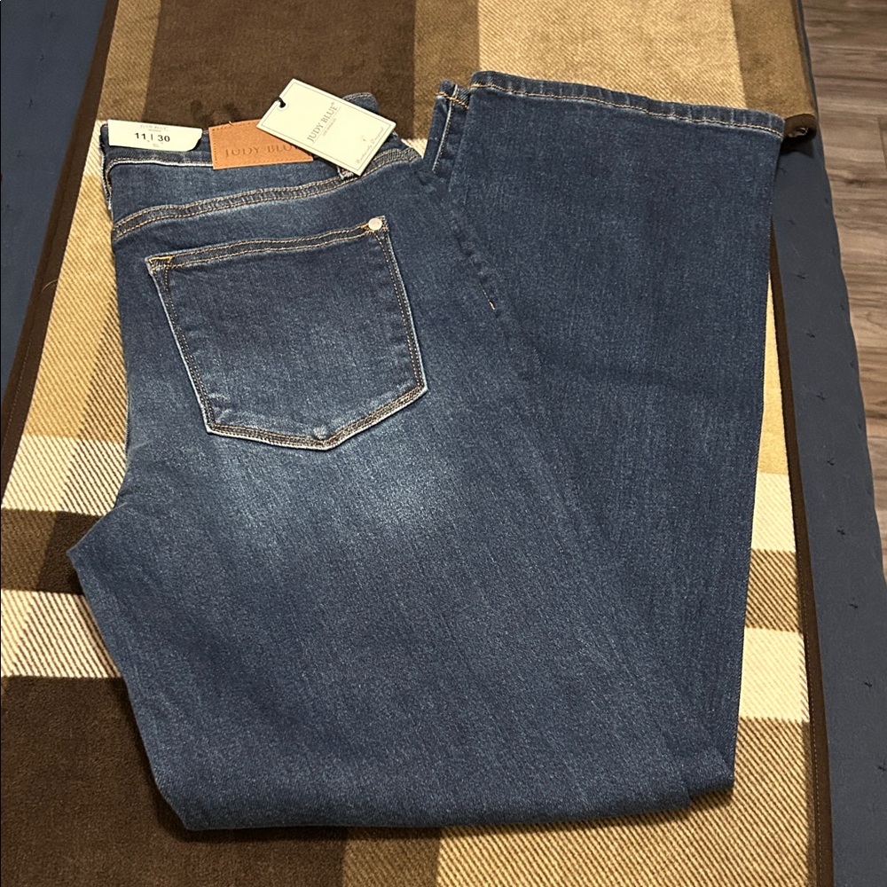 Judy Blue womens Dark Blue Straight Jeans